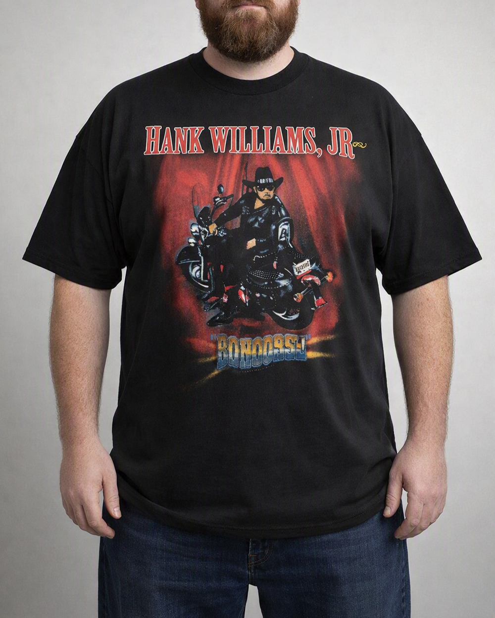 Hank William Jr. Iron Horse Country Vintage 90s Music Tour T-Shirt XL 1995 USA